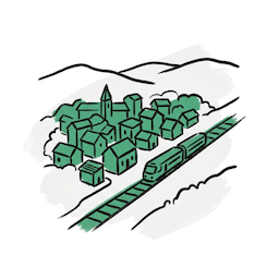 Railway junction town