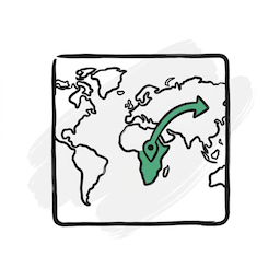 Global coverage icon